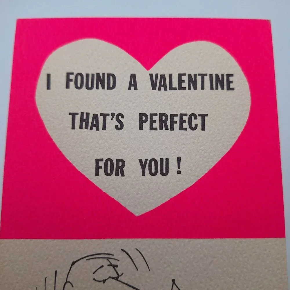 Hallmark Vintage Funny Valentine Card‎ Humor Message Contemporary Design